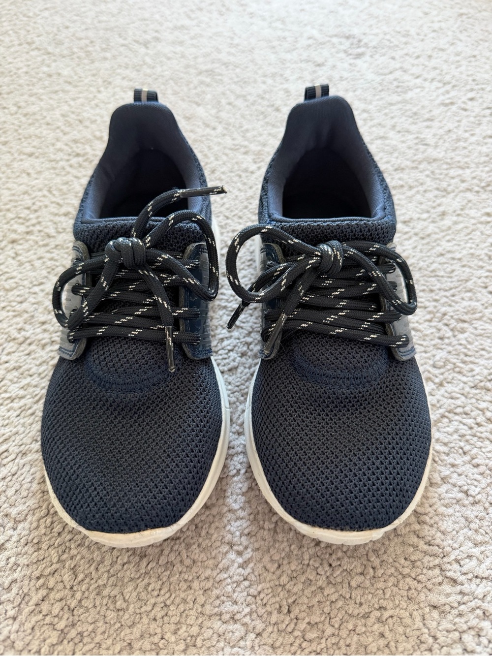 The Children's Place Navy Mesh Sneakers with White Soles